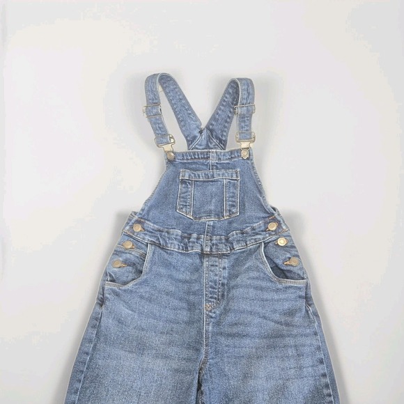 Vintage Eusie Blue Denim Overalls Kids Size 11 Pockets Belt‎ Loops - Picture 2 of 14